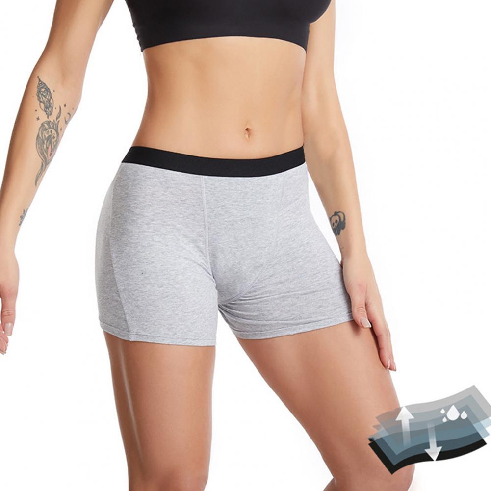Period Panty Absorbent - Baumwoll-Slips Damen Baumwoll-Menstruations-Slips 4-lagig Auslaufsicher Mittelhohe