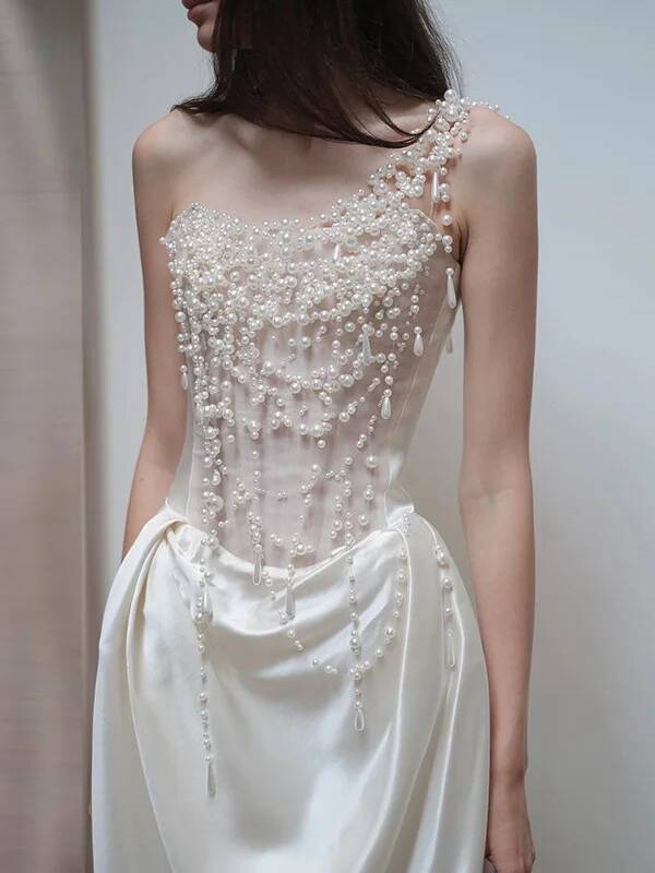 Cos 2025 Französisches trägerl – Slip Dress Satin Bewertung und Preis